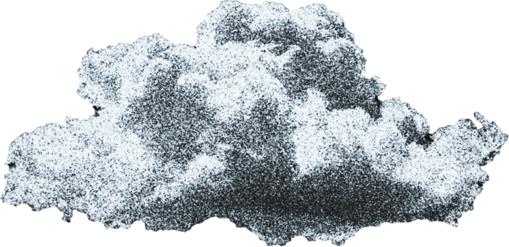 Cutouts of clouds in the sky