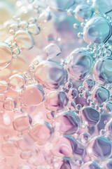 Abstract bubbles in various shades of pastel , creating an organic pattern