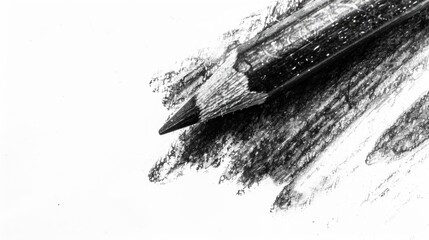 Obraz premium A close-up view of a pencil drawing on a piece of paper, featuring soft and gentle lines