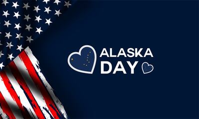 happy alaska day united states , vektor background
