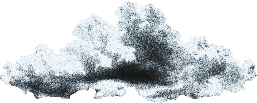 Cutouts of clouds in the sky