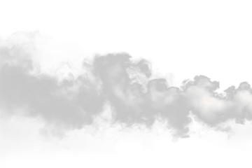 White fog on transparent background, Fog, smoke, white smog clouds on floor, morning mist over the ground or water surface perspective view