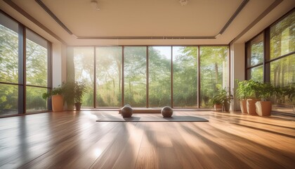 Fototapeta premium Yoga studio: yoga center.