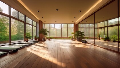 Yoga studio: yoga instruction studio.