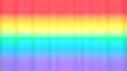 3d rendered cartoon horizontal rainbow gradient curtain.