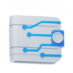 3D Digital wallet type software wallet. 3D Icon
