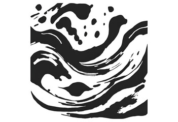 Obraz premium black and white paint over white