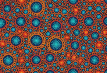  Seamless pattern of geometric shapes. 