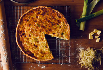 Cheese and Leek Quiche