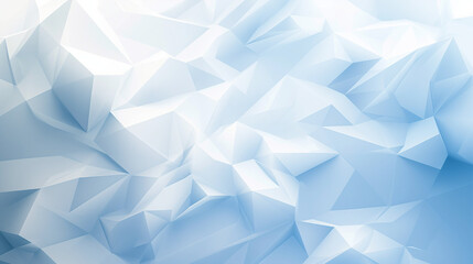Obraz premium Geometric abstract background with light blue and white shapes, featuring a smooth gradient from light grey to medium gray