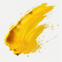 Yellow ink brush stroke, 