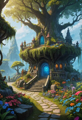 Obraz premium Creative concept art for a video game. 
