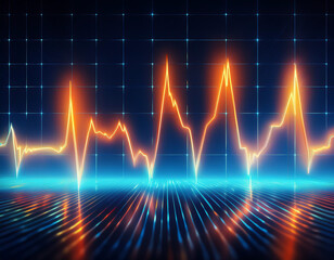 Dynamic Heartbeat Visualization: Modern ECG and Pulse Wave Graphics