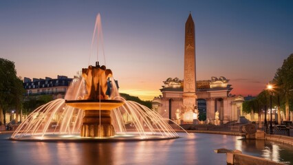fountain in the night