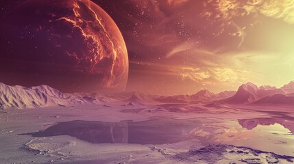 the surfaces of other planets, like the icy plains of Europa