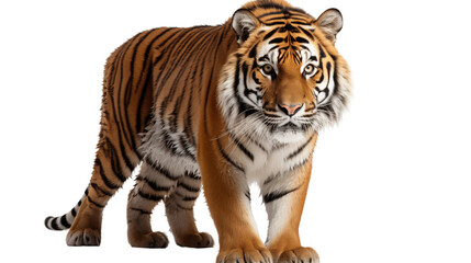 Fototapeta premium A stunning tiger isolated transparent background.