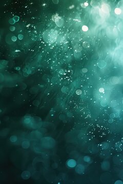 Teal bokeh lights abstract vertical background