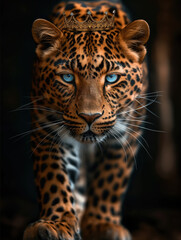 Fototapeta premium Leopard mit Krone