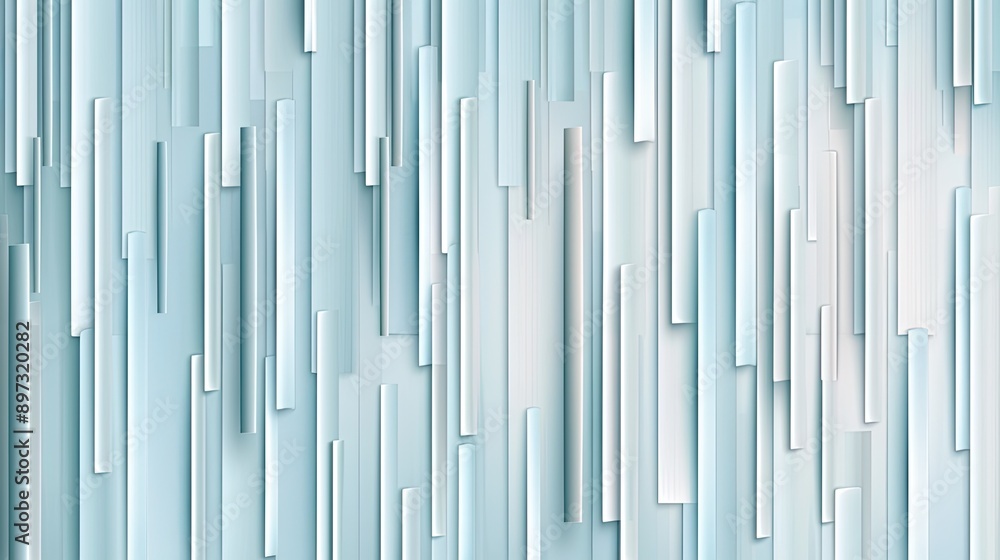 Aufkleber a wall made up of many rectangular white shapes of various sizes arranged in a vertical pattern