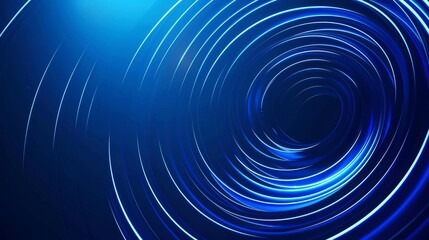 Dynamic blue spiral background with mesmerizing light effects and circular motion, perfect for design projects
