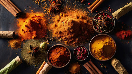 Vibrant explosion of Assorted Spices