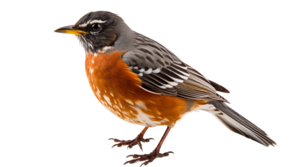 American Robin Bird transparent background.