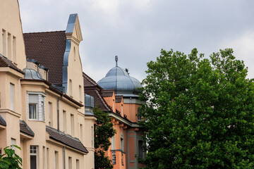 Old residential building in Augsburg Oberhausen Right of the Wertach