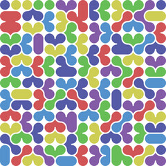 Abstract minimalist blob dot background. Seamless meatball pattern with colorful. Geometric pattern