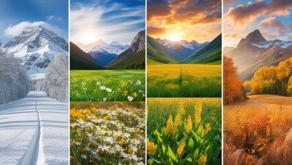 sunset in the mountains
