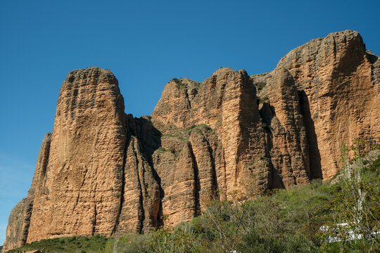 Cliff Mallos de Riglos in Espagna 