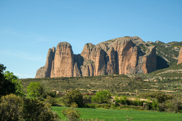 Cliff Mallos de Riglos in Espagna 