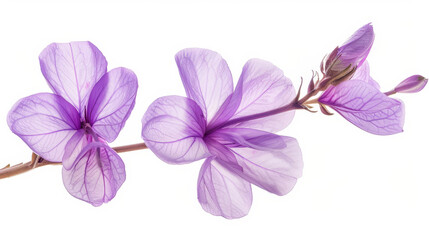 Fototapeta premium Fabaceae flower blooming in spring, isolated against a white background.