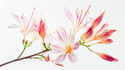 Fototapeta premium Fabaceae flower blooming in spring, isolated against a white background.