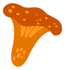 Chanterelle icon. Natural organic edible forest mushroom