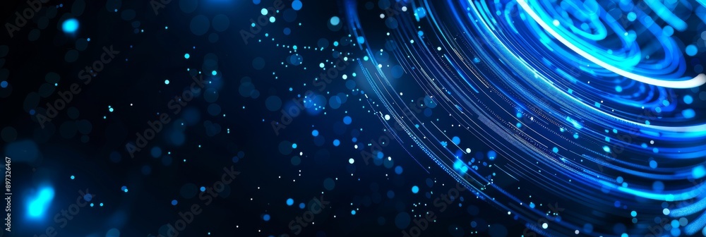 Aufkleber a mesmerizing abstract background with cosmic swirls and blue tech elements creates an artistic and 