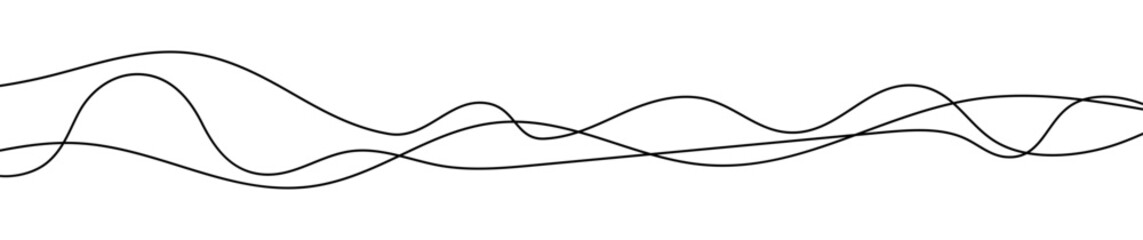 Thin curved wavy lines