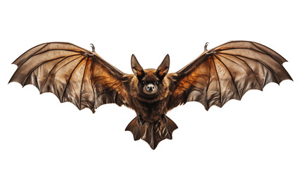 Bat in flight. Wing flap. transparent background.