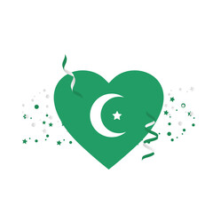 Pakistan independence day. Vector illustration