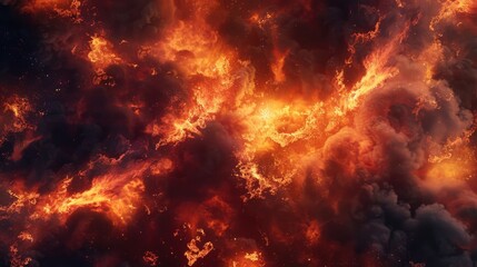 Large Fire with Heavy Smoke