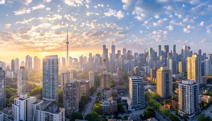 Obraz premium Toronto Skyline at Sunrise