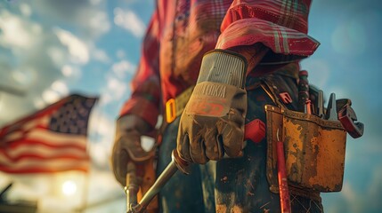 Patriotic Builder Close-Up