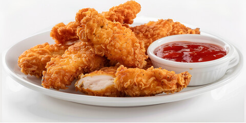fried chicken nuggets, chicken nuggets with blur back ground, wallpaper for chicken lovers
