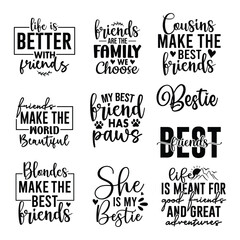 10 Best Friend SVG Design Bundle