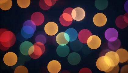 Defocused abstract colorful bokeh lights. illuminated and blurred background for festive decoration