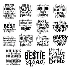 Fototapeta premium 15 Best Friend SVG Design Bundle
