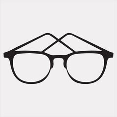 Fototapeta premium Eyeglasses icon silhouette vector on a white background