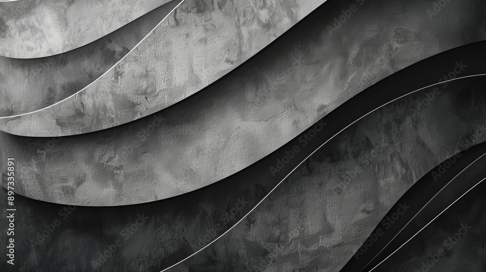 Poster minimalist modern design with abstract concrete waves in the background