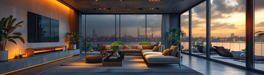 Sleek white workspace with vibrant digital projection clear and minimal layout bright lighting Tech Photo Realistic