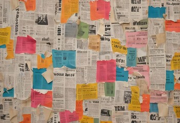 torn newspaper wallpaper