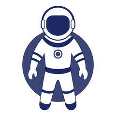 blue illustration of astronaut vector